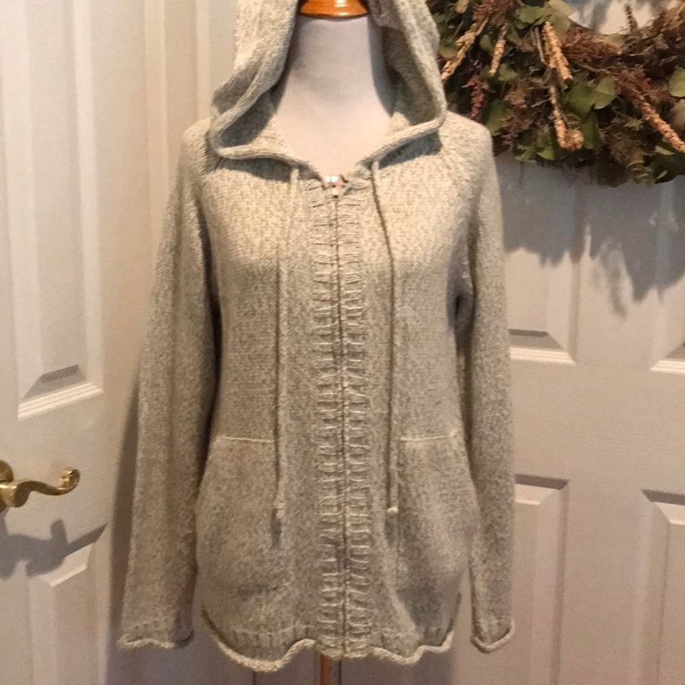 Christopher & Banks knitted zip up sweater
